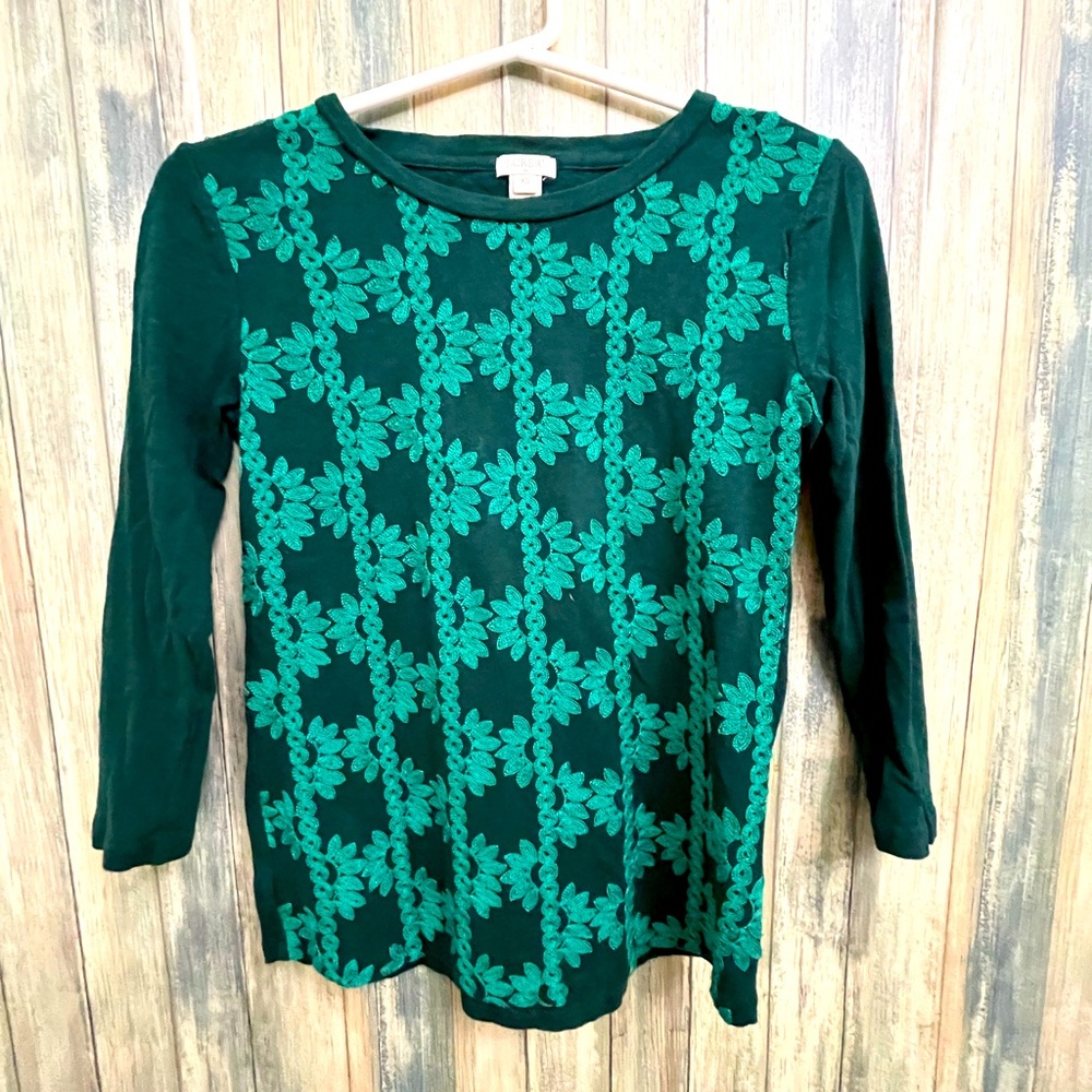 J. Crew green cotton shirt